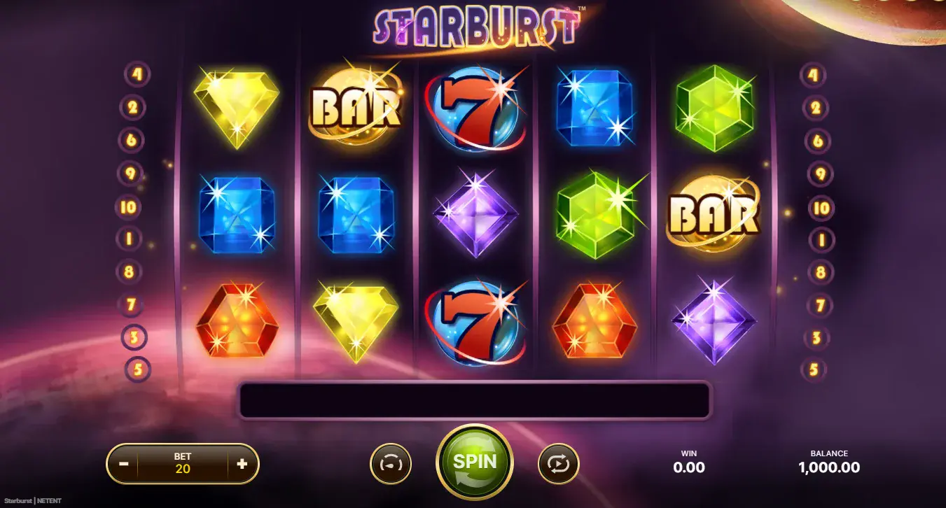Interfeis slotu Starburst
